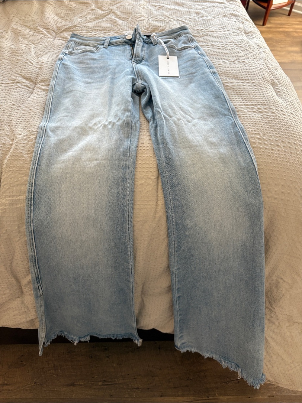 Light Blue Women  Wide-Leg Jeans